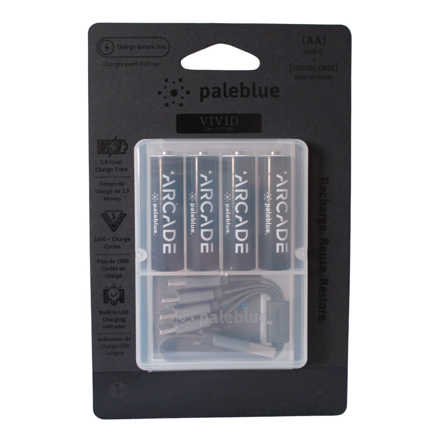 Paleblue x Arcade AA USB-C Rechargeable Batteries